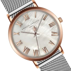 Montre Femme Classique en Acier argentée