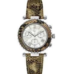 Montre Femme Diver Chic en Cuir beige/noir