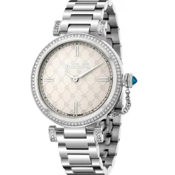 Montre Femme en Acier & cristaux Swarovski Dona argentée