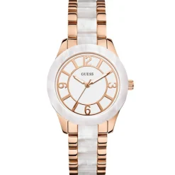 Montre Femme en Acier & Polycarbonate rose doré/nacré