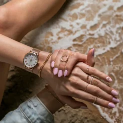 Montre Femme en Acier Classique rose doré