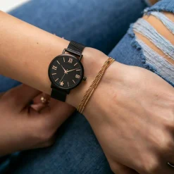 Montre Femme en Acier Petite noire