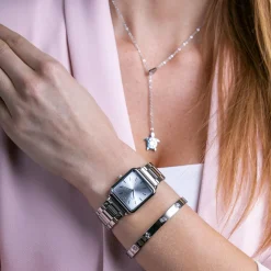 Montre Femme en Acier Plaza argentée