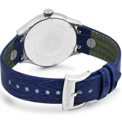 Montre Femme en Cuir & cristaux Swarovski Adria bleue