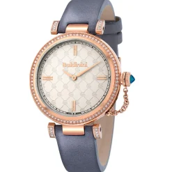 Montre Femme en Cuir & cristaux Swarovski Dona grise