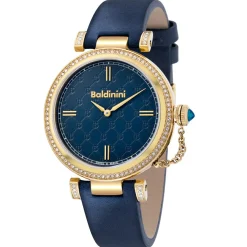 Montre Femme en Cuir & cristaux Swarovski Dona bleue