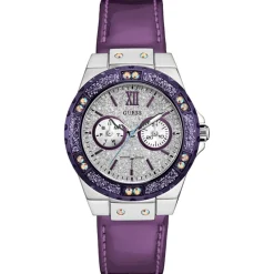 Montre Femme en Cuir & Pu lilas