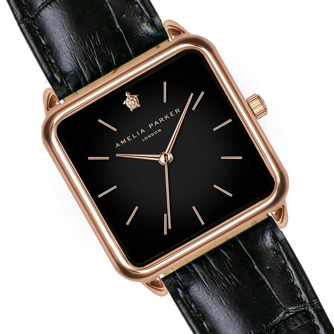 Montre Femme en Cuir Night Plaza noire