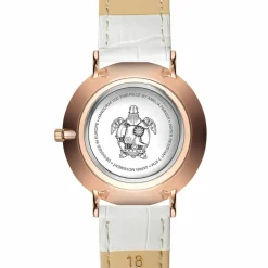Montre Femme en Cuir Rose Turtle blanche