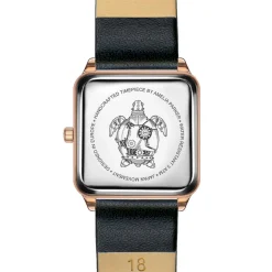 Montre Femme Gold Plaza en Cuir noire