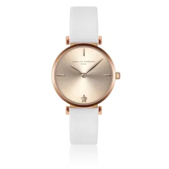 Montre Femme Gold Shore en Cuir blanche
