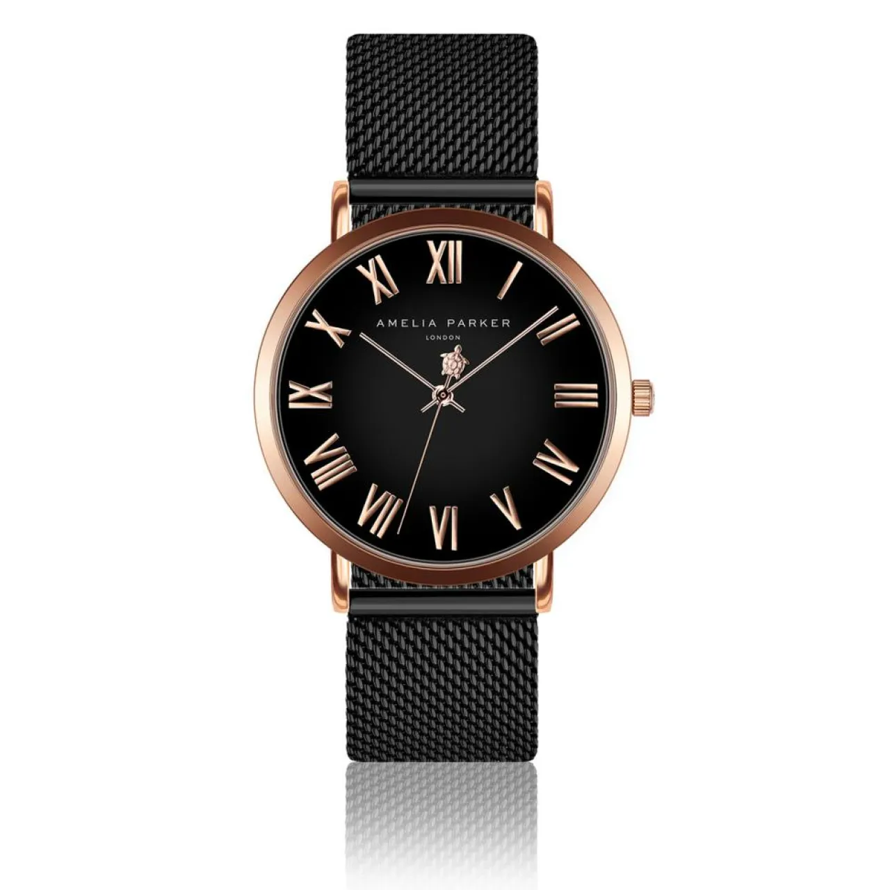 Montre Femme Grand Noir en Acier noire