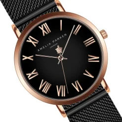 Montre Femme Grand Noir en Acier noire