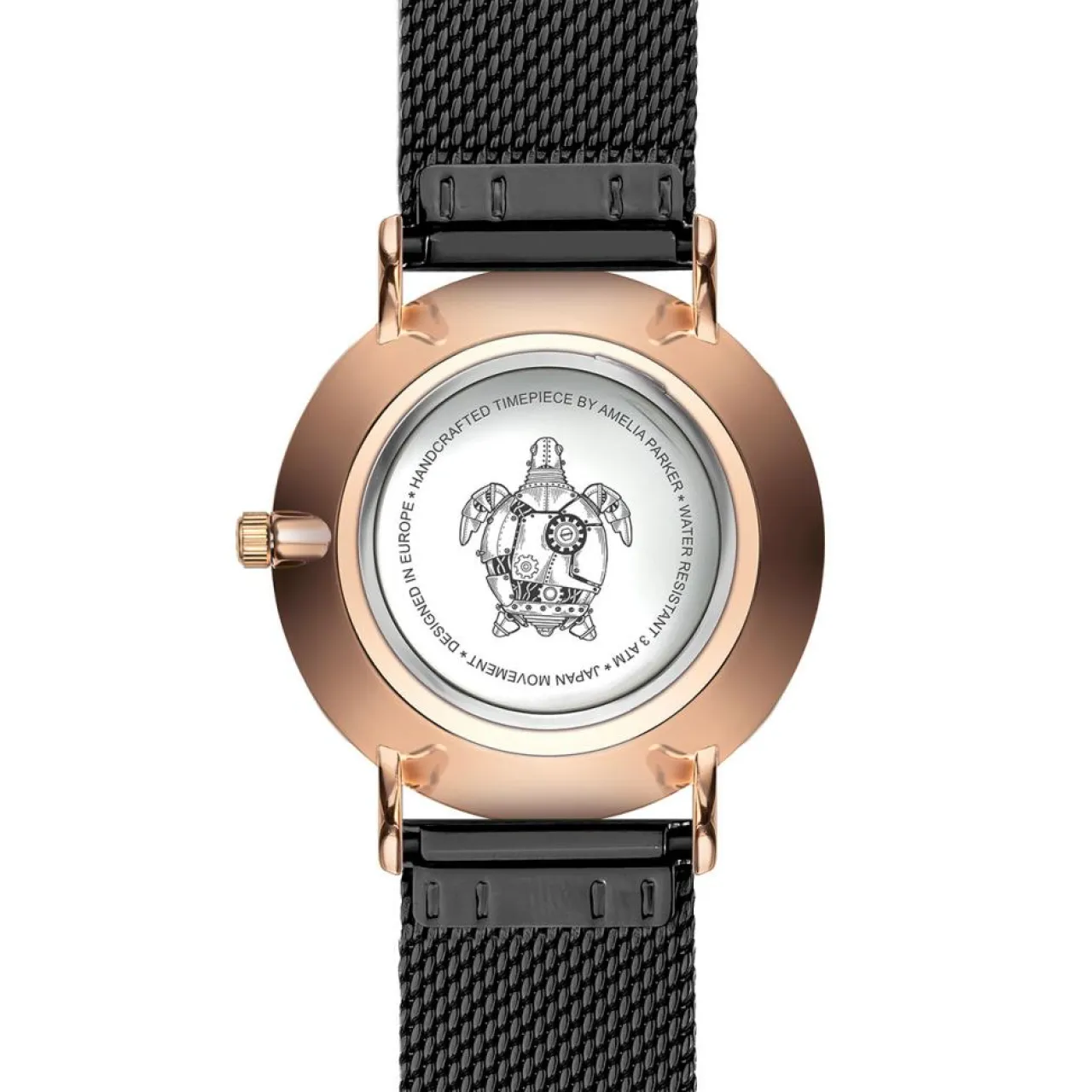 Montre Femme Grand Noir en Acier noire