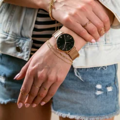 Montre Femme Midnight Moon en Acier rose doré