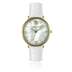Montre Femme Pearl of the Sea en Cuir blanche
