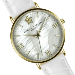 Montre Femme Pearl of the Sea en Cuir blanche
