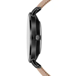Montre Femme Petite Noir en Acier rose doré