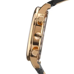 Montre Homme en Cuir Burbank noire