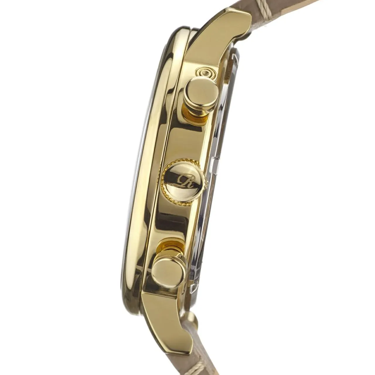 Montre Homme en Cuir Burbank marron/doré