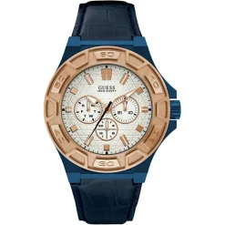 Montre Homme Force en Cuir bleue