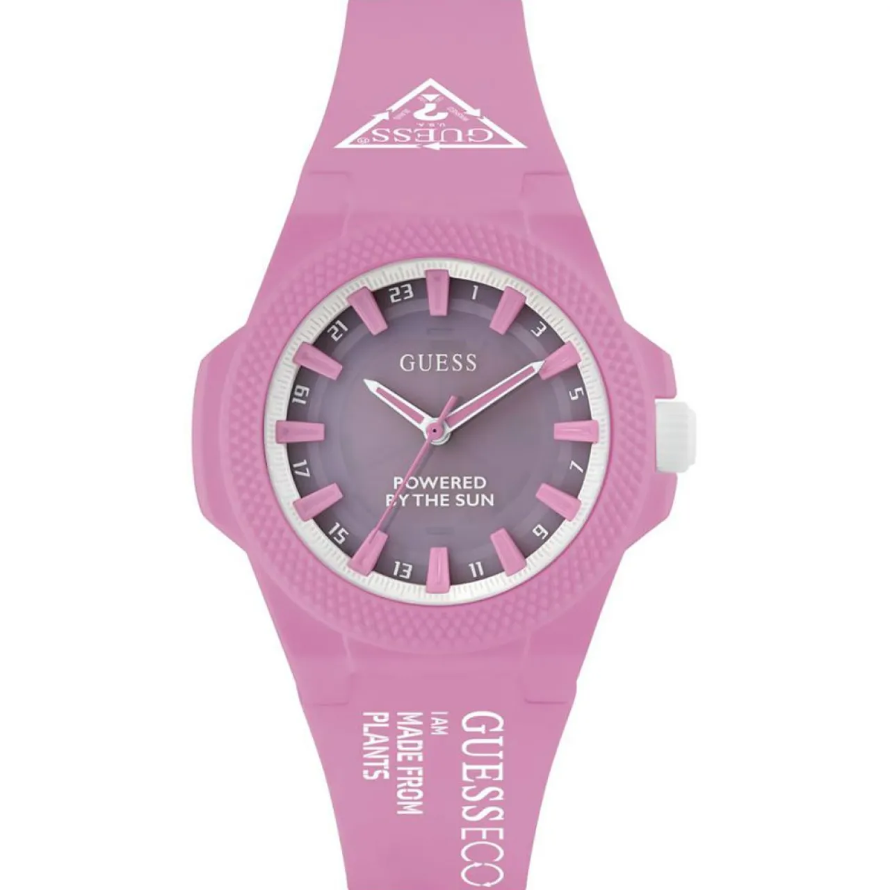 Montre Solaire Femme Outspoken en Silicone rose