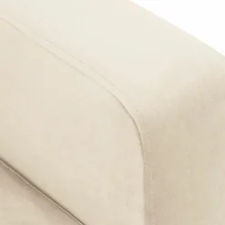 Méridienne Velours Droite Venus beige clair - 160x104x90 cm