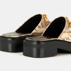 Mules en Cuir Sabot beige