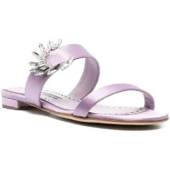 Mules en Satin Chivela lilas