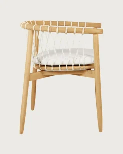 Nala - Chaise en teck massif et cordage blanc