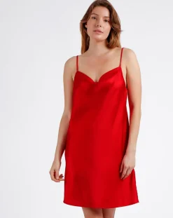 Nuisette à bretelles rouge