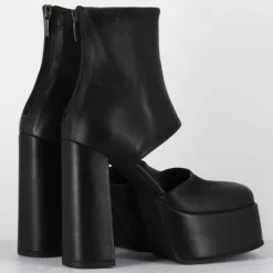 Open Boots en Cuir 3760 noires - Talon : 13cm