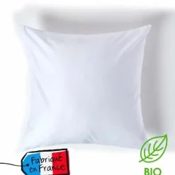 Oreiller 100% Coton Bio fabrication Française blanc