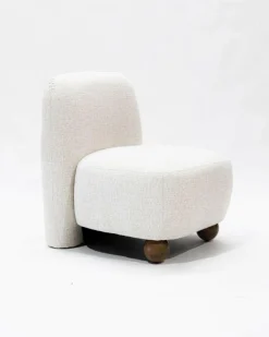 Oslo - Fauteuil design en tissu beige