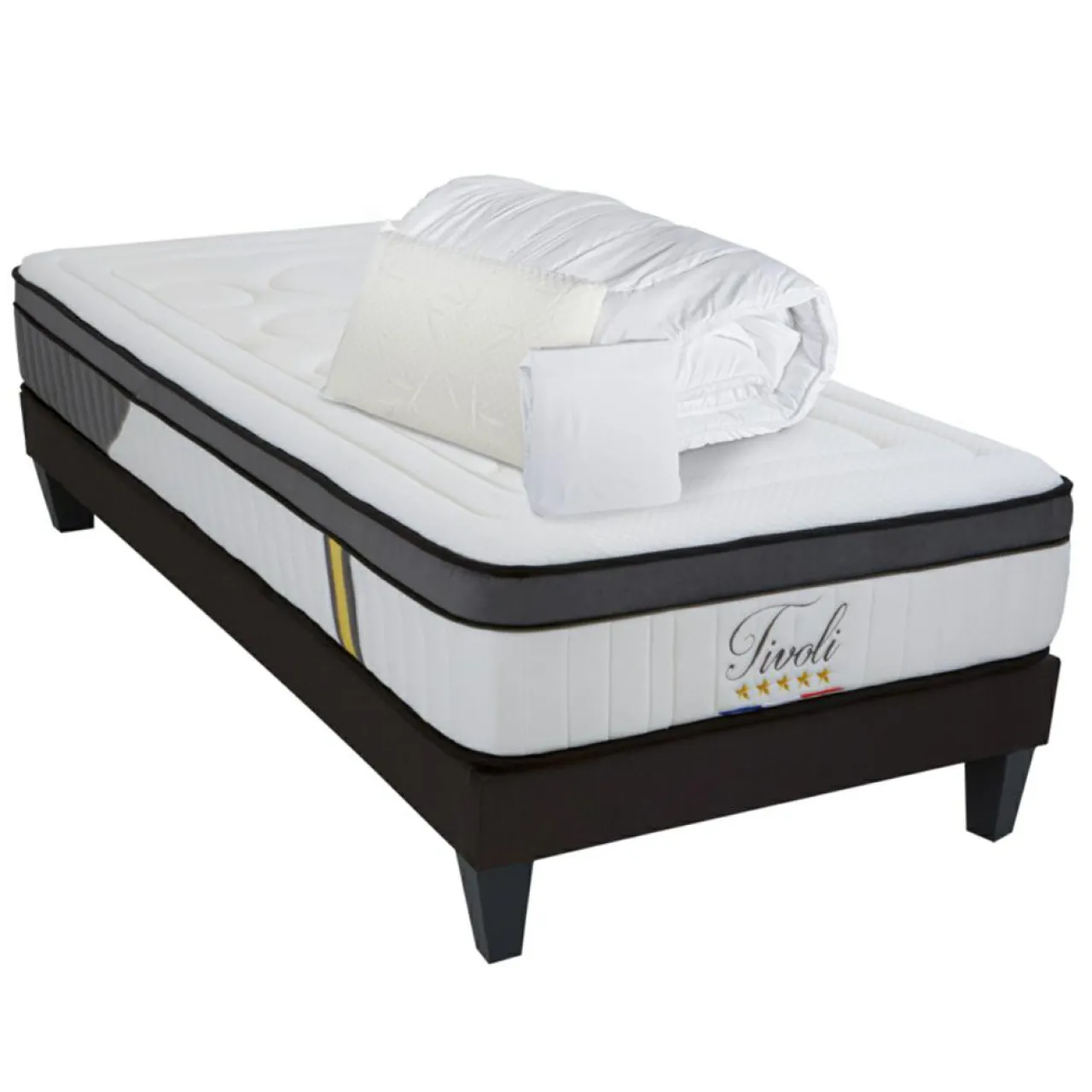 Pack prêt-à-dormir Tivoli blanc - 90x200 cm