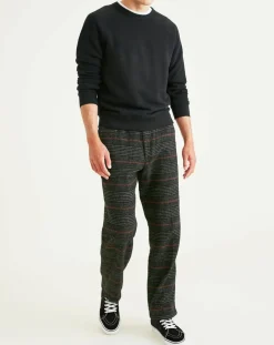 Pantalon 100% Coton Bio Pull On Tapered imprimé noir