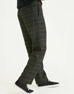 Pantalon 100% Coton Bio Pull On Tapered imprimé noir