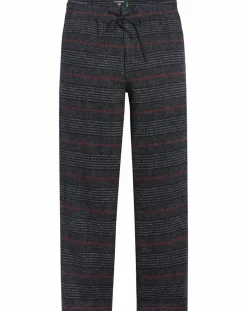 Pantalon 100% Coton Bio Pull On Tapered imprimé noir