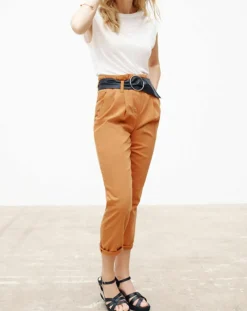 Pantalon 7/8 fuselé June tabac