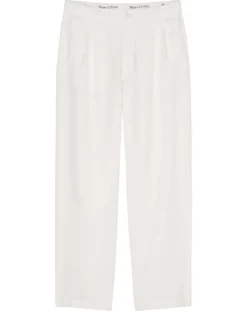 Pantalon 100% Lin Mossbo Pant Pinces blanc