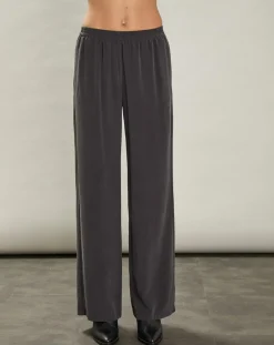 Pantalon 100% Soie Plaisance anthracite