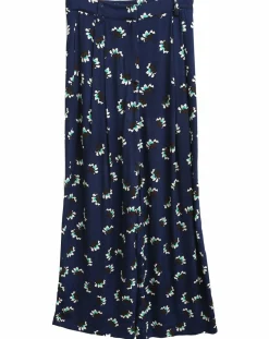 Pantalon ample fluide Julia imprimé marine