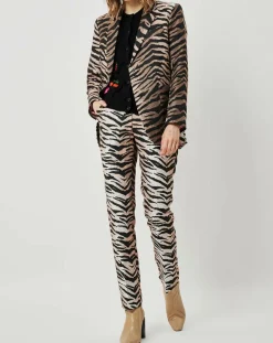 Pantalon Belle de Jour imprimé marron