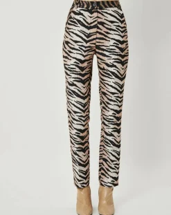 Pantalon Belle de Jour imprimé marron