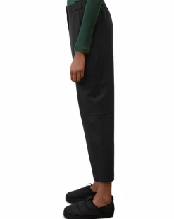 Pantalon cargo en Laine mélangée noir