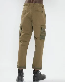 Pantalon Cargo Loose Tapered kaki foncé
