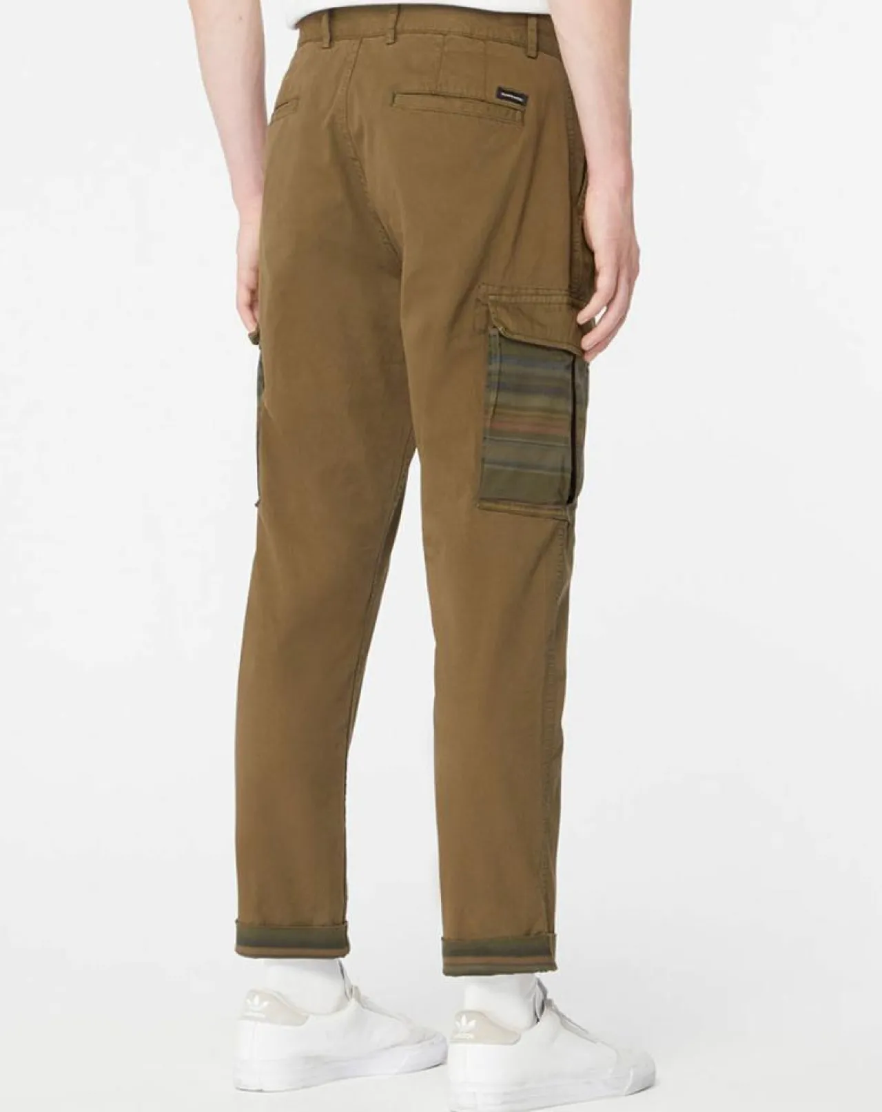 Pantalon Cargo Loose Tapered kaki foncé