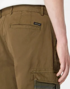 Pantalon Cargo Loose Tapered kaki foncé