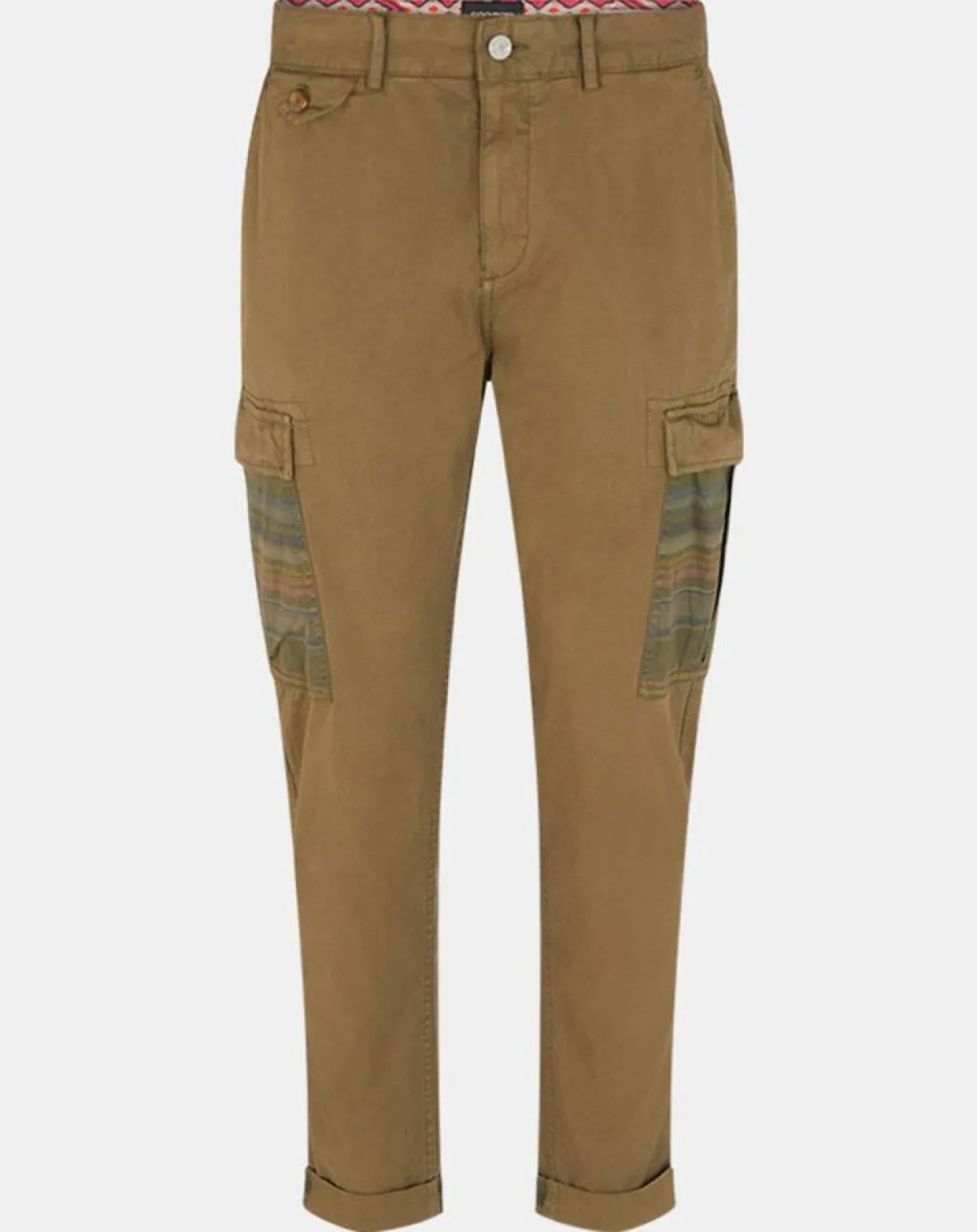 Pantalon Cargo Loose Tapered kaki foncé