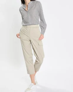 Pantalon Cargo Poche Elastique beige clair